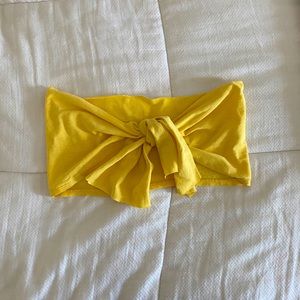 Yellow tied crop top
